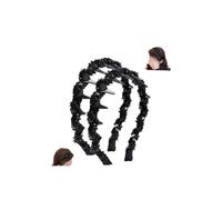Vintage High Cranium Artificial Pearl Hairband,Elegant Braided Pearls Headbands Hair Bands Teeth slip with Decorative F