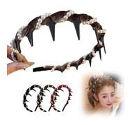 Vintage High Cranium Artificial Pearl Hairband, Elegant Pearl Headbands, Comfortable Bridal Hair Hoop Rhinestones Hair Accessories for Wedding Party (Brown, One Size)