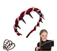 Vintage High Cranium Artificial Pearl Hairband,Elegant Pearl Headbands For Women,Headbands With Teeth Hoop,Wide Beaded Bling Head Band,Bridal Hair Hoop Rhinestones Hairbands For Wedding Party (1C)