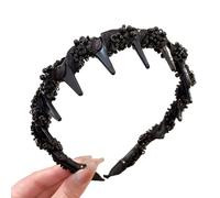 Vintage High Cranium Artificial Pearl Hairband, Headband Hair Bands for Women, With Teeth Comb Hoop Band, Suit Fashion Girl, Accessories(7#)