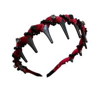 Vintage High Cranium Artificial Pearl Headband for Women's Hair, Bridal Hair Hoops Rhinestones Hair Accessories, Hairs Bands with Teeth Hoop (C, W)