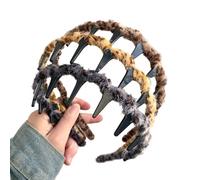 Vintage High Cranium Headband - Decorative Headwear 3Piece | Non-Slip Reversible Headband with Teeth | for Cosplay Sports Everyday Wear Formal Event Workouts Girls Ladies