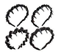 Vintage High Cranium Headband, Hairband with Teeth, Non Slip Wavy Headband, Double-Sided Functionality, Extended-Wear Comfort, 12cm, for Dancers Evening Gowns Daily Home Holiday Summer