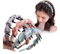 Vintage High Cranium Pearl Hairband, Anti-Slip Design with Teeth, Face-Slimming Hair Accessory for Women, Dual-Wear Style for Weddings and Daily Wear (B, 3PC)
