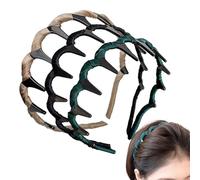 Vintage High Parting Headband, Vintage High Cranium Hair Band with Serrated and Non-Slip Teeth - Fashion Headband Set for Everyday Travel Office Women