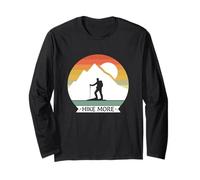 Vintage Hike More Mountain Hiking Design Long Sleeve T-Shirt
