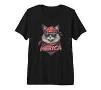 Vintage Himalayan cat 4th of July Merica Premium T-Shirt