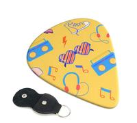 Vintage Hiphop Retro Classic 80s 90s Nostalgia for 1990s Pattern Guitar Picks with Grip for Acoustic Electric Bass Guitar Accessories - 0.71mm