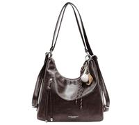 Vintage Hobo Bags for Women Slouchy Shoulder Bag Faux Leather Crossbody Bag Stylish Fall Bags 3 In 1 Satchel Tote Backpack, Coffee, 11.42" L x 11.02" W x 4.33" H