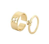 Vintage Hollow Exaggeration Large Mushroom Rings Women Girl Fashion Retro For Women Men Couples Matching Best Friend Adjustable Rings Gold And Silver
