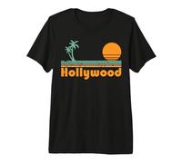 Vintage Hollywood Beach Sunset Premium T-Shirt