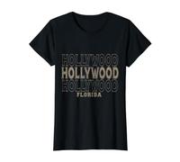 Vintage Hollywood Florida Value Graphic T-Shirt, Women, Black, M