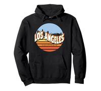 Vintage Hollywood Los Angeles LA California Sunset Cityscape Pullover Hoodie