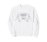 Vintage Home Audio Cinema Surround Blueprint Diagram Graphic Sweatshirt