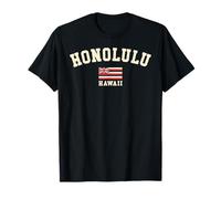 Vintage Honolulu Hawaii Souvenir Hawaiian Flag Retro T-Shirt