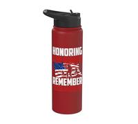 Vintage Honoring Our Heroes Remember Their Sacrifice Veteran Stainless Steel Insulated Water Bottle