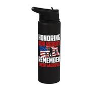 Vintage Honoring Our Heroes Remember Their Sacrifice Veteran Stainless Steel Insulated Water Bottle