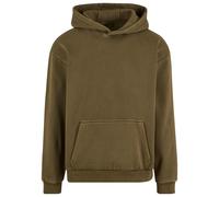 Urban Classics Men's Vintage Heavyweight Hoody in Khaki | Size: Medium Urban Classics Khaki M