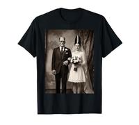 Vintage Horror Romance Frankenstein Wedding Halloween Party T-Shirt