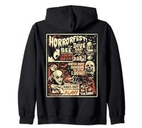 Vintage Horrorfest Poster Halloween Movie Old Time Horror Zip Hoodie