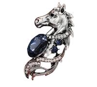 Vintage Horse Head Detail Brooch Elegant Statement Chest Jewelry Gift Excellant Craftsmanship Unisex Lapel Pin Horse Head Brooch