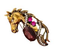 Vintage Horse Head Detail Brooch Elegant Statement Chest Jewelry Gift Excellant Craftsmanship Unisex Lapel Pin Vintage Modern Badge Pin