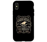 Vintage Horse Racing With A Chance Of Day Drinking Derby Tee Case for iPhone X/XS
