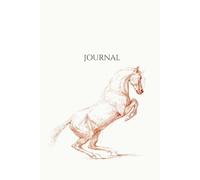 Vintage Horse Sketch Journal: Volume 5 of 12 - Premium Hardcover Lined Notebook with Cream Paper, 150 Pages - Antique Red-Brown Stallion Rearing Horse Art Illustration Aesthetic Diary