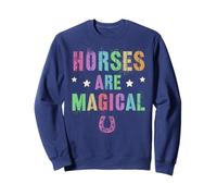 Vintage HORSES ARE MAGICAL Equestrian Farm Cowgirl Gallop Sweatshirt