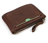 Vintage Horseskin Coin Purse Leather Casual Small Money Baotou Layer Cowhide Zipper Small Money Bag