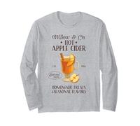 Vintage Hot Apple Cider Fall Seasonal Drink Autumn Harvest Long Sleeve T-Shirt