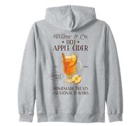 Vintage Hot Apple Cider Fall Seasonal Drink Autumn Harvest Zip Hoodie