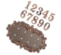 Vintage House Number Plaque with Reflective Visibility, ABS 3d Arc Design | Antique Bronze Style, Electroplated Surface Finish, for Doors, Apartment Mailboxes, Gate Entrances, Public Places
