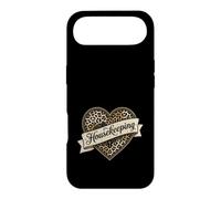 Vintage Housekeeping Heart Gold Leopard Print Cleaner Case for iPhone Air