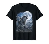 Vintage Howling Wolf Graphic Retro Wilderness Nature Moon T-Shirt