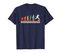 Vintage Human Evolution Soccer Player Football Soccer T-Shirt, Men, Navy Blue, 3X-Large