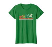 Vintage Human Evolution Soccer Player Football Soccer T-Shirt, Women, Kelly Green, Medium