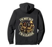 Vintage, humorous Sloth Bald Japanese demon design Phrase "I Am Not Old" Pullover Hoodie