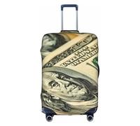 Vintage Hundred Money Symbol Dollar Luggage Cover Travel Suitcase Protector Elastic Washable Baggage Covers for 25-28 Inch Luggage