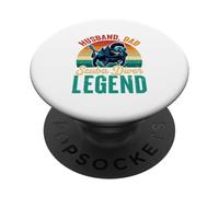 Vintage Husband Dad Scuba Diver Legend Proud Father's Day PopSockets Adhesive PopGrip
