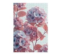 Vintage Hydrangea Flowers Wooden Picture Puzzle for Adults, 300 PCS