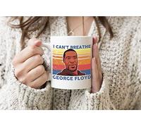 Vintage I Cant Breathe George Floyd White Coffee Tea Mug Regular 330ml Cup