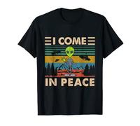 Vintage I come in Peace UFO Alien T Shirt T-Shirt