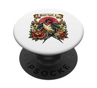 Vintage I Don't Spit I Bird Swallow Funny Birdwatching Humor PopSockets Adhesive PopGrip