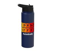 Vintage I Drink Coffee Periodically Funny Book Reading Fan Stainless Steel Insulated Water Bottle