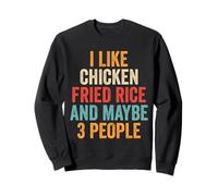 Vintage I Like Chicken Fried Rice Lover Funny Food Sweatshirt