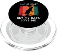 Vintage I May Be Crazy But My Rats Love Me Rats PopSockets PopGrip for MagSafe