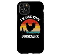 Vintage I Raise Tiny Dinosaurs - Retro Chicken Silhouette Case for iPhone 11 Pro