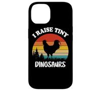 Vintage I Raise Tiny Dinosaurs - Retro Chicken Silhouette Case for iPhone 14