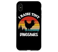 Vintage I Raise Tiny Dinosaurs - Retro Chicken Silhouette Case for iPhone XS Max